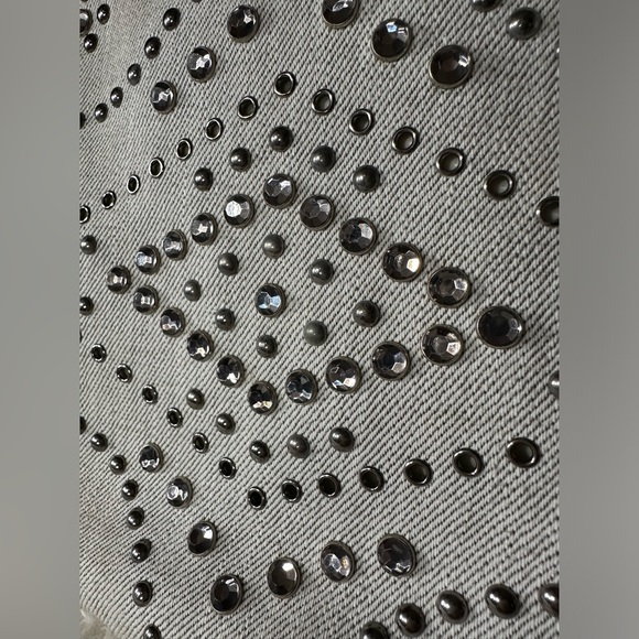 Prada Canapa Bijoux Embellished Denim Tote - Picture 3 of 16